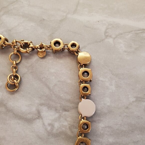 ✨ RARE HTF J.Crew Brulee Mercury Glass Rhinestone Crystal Statement Necklace ✨ - Picture 13 of 15